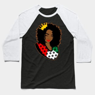 Afro Queen juneteenth jubilee celebration gift Baseball T-Shirt